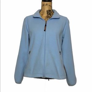 L.L. Bean Baby Blue Zip-Up Fleece Jacket S